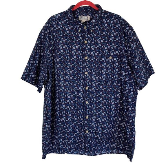 Duluth & Lands’ End Budle of Two Button Down Shirts Navy Paisley /Star Print 2XL - Picture 1 of 16